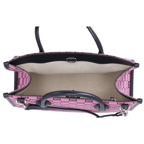 Gucci Small Retro Interlocking G Tote Monogram GG Multicolor Bag Pink - Picture 10 of 10